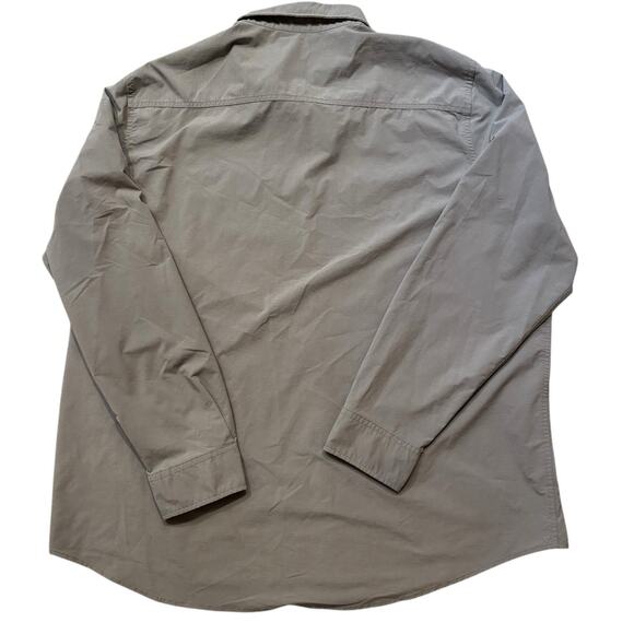 Swiss Tech Shirt Quick Dry Traveler Button Down Long Sleeve Gray Lightweight 3XL - Picture 2 of 8